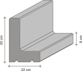 Winkelkante 30x22x8