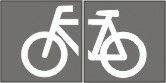 Fahrradsymbol 2-teilig