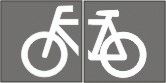 Fahrradsymbol 2-teilig Fahrradsymbol 2-teilig